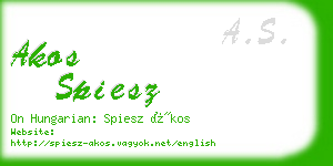 akos spiesz business card